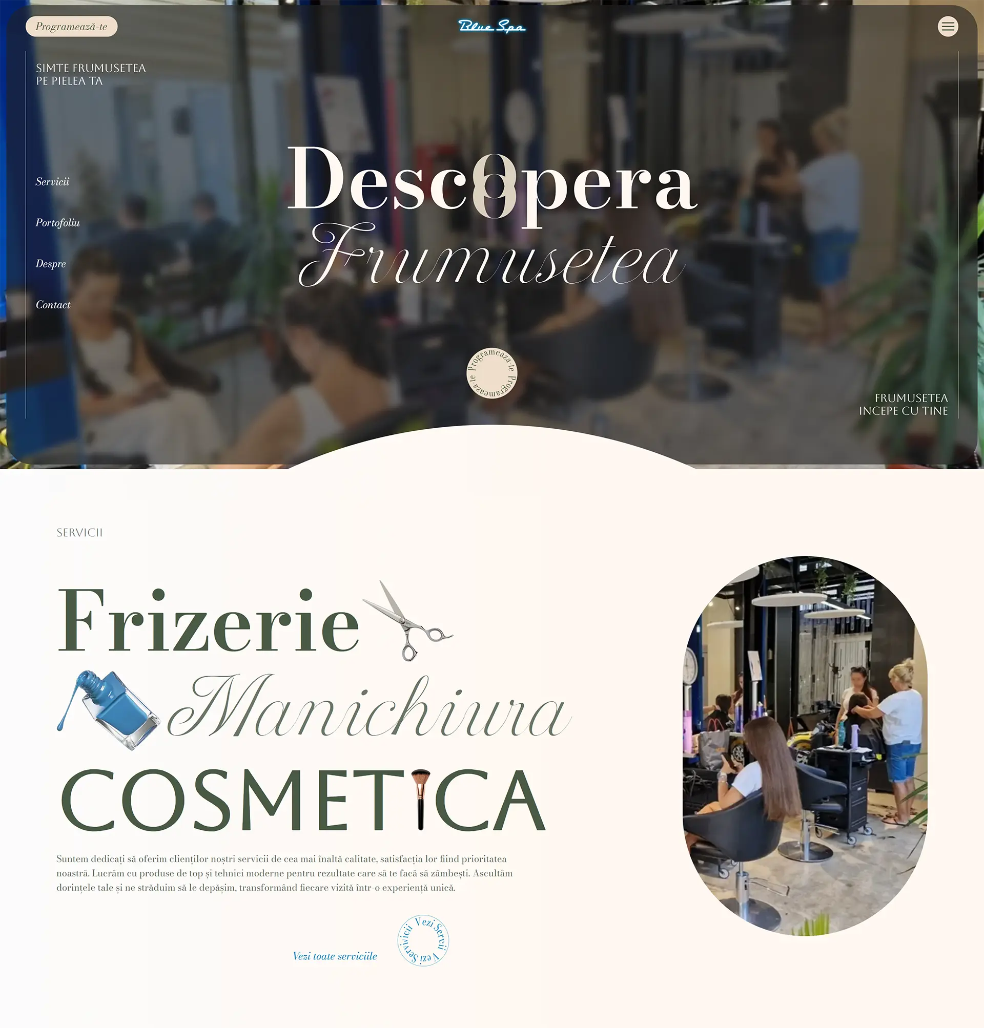 Site Prezentare BlueSpa Crângași - Realizat de Skroll